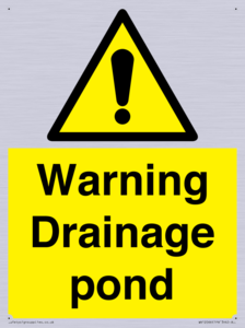 Warning Drainage pond